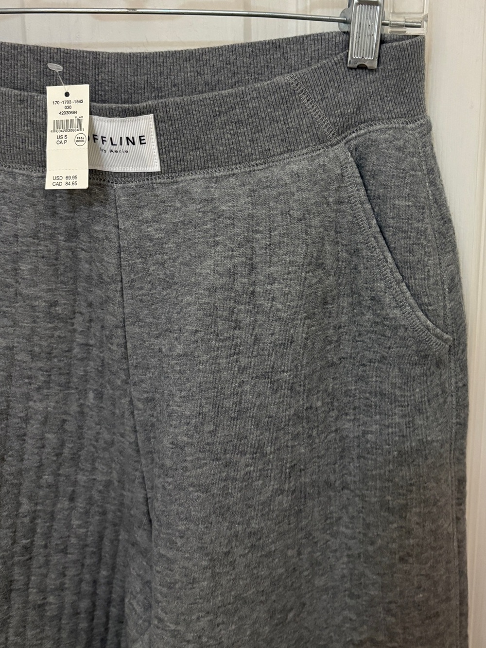 NWT!! Offline by Aerie Coffee Run Trouser Sweatpants in Dark Heather Grey - Picture 11 of 14